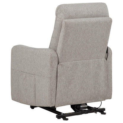  Coaster Furniture Dayes 600131P Upholstered Power Lift Recliner Chair - Taupe IMAGE 11