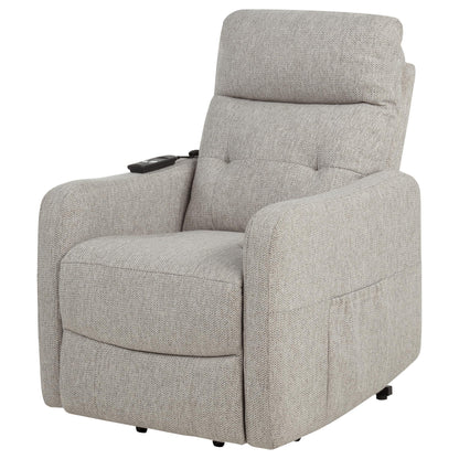  Coaster Furniture Dayes 600131P Upholstered Power Lift Recliner Chair - Taupe IMAGE 8