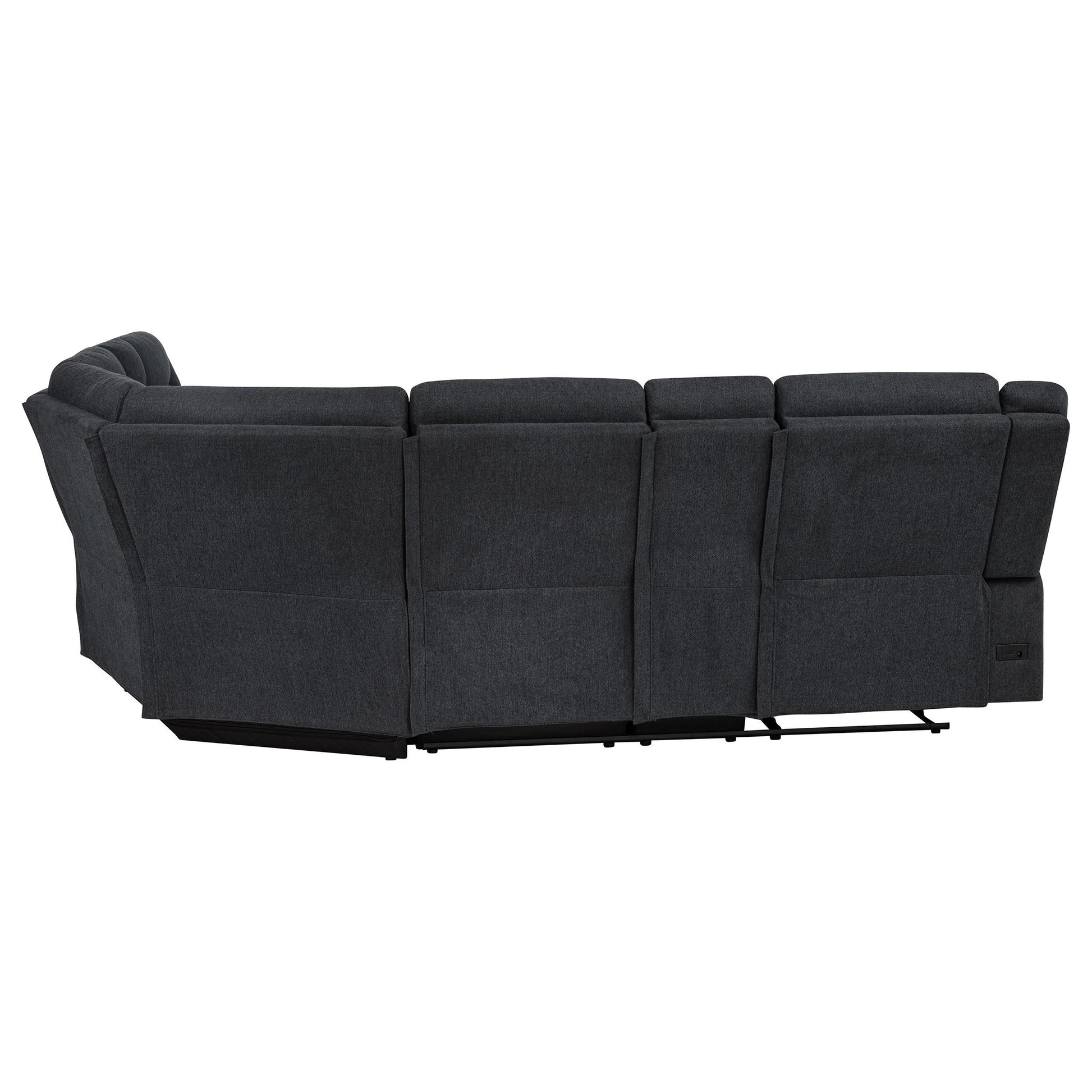  Coaster Furniture Hagen 600500P Upholstered Power Reclining Sectional Sofa - Steel Grey IMAGE 14