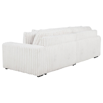  Coaster Furniture Jacana 600535P Corduroy Upholstered Dual Power Chaise Sofa - Ivory IMAGE 11