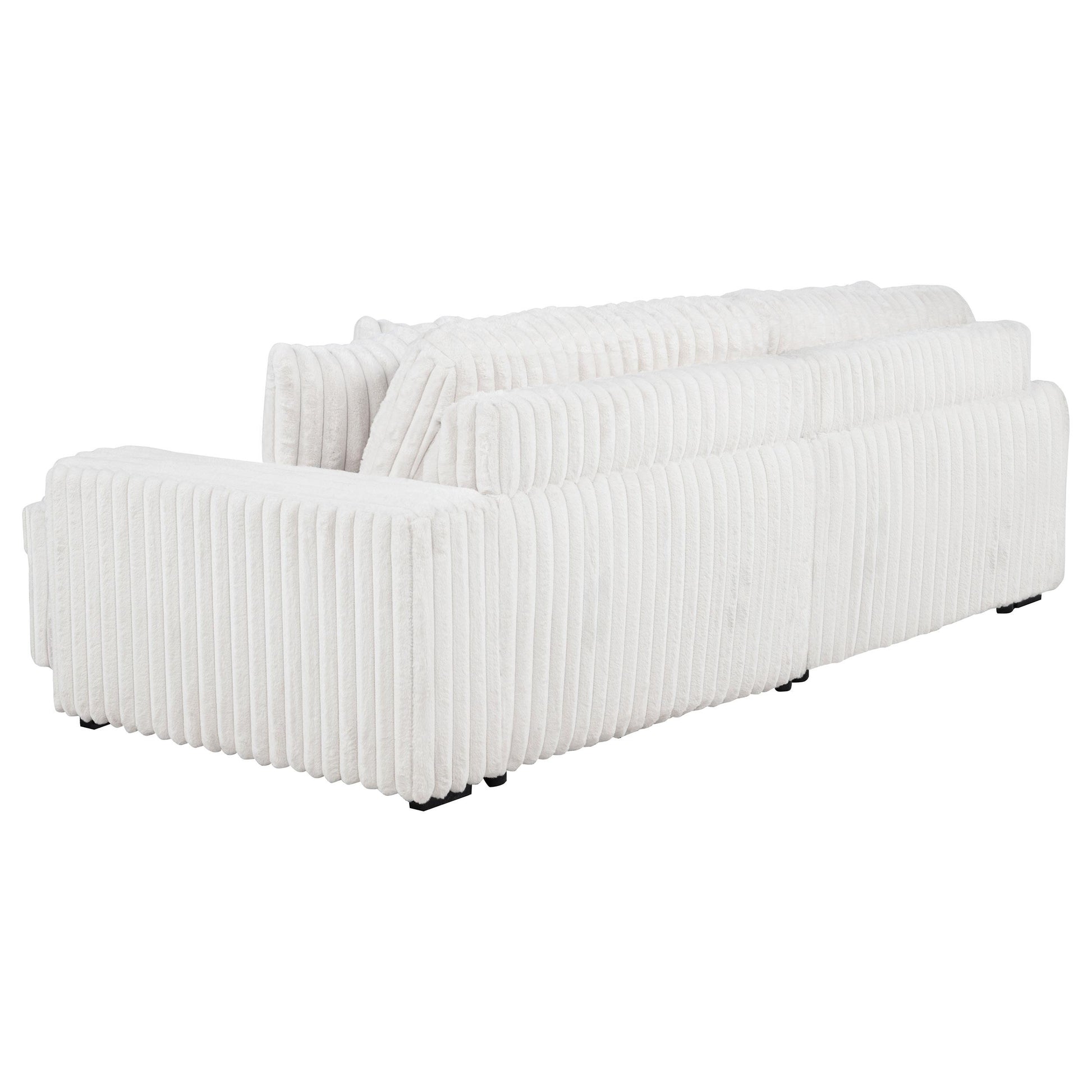  Coaster Furniture Jacana 600535P Corduroy Upholstered Dual Power Chaise Sofa - Ivory IMAGE 13