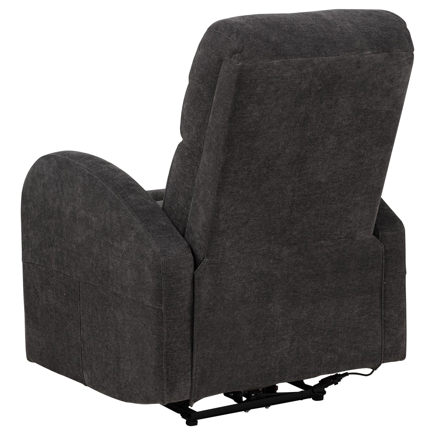  Coaster Furniture Grant 603293P Fabric Upholstered Power Recliner Chair - Charcoal Grey IMAGE 4