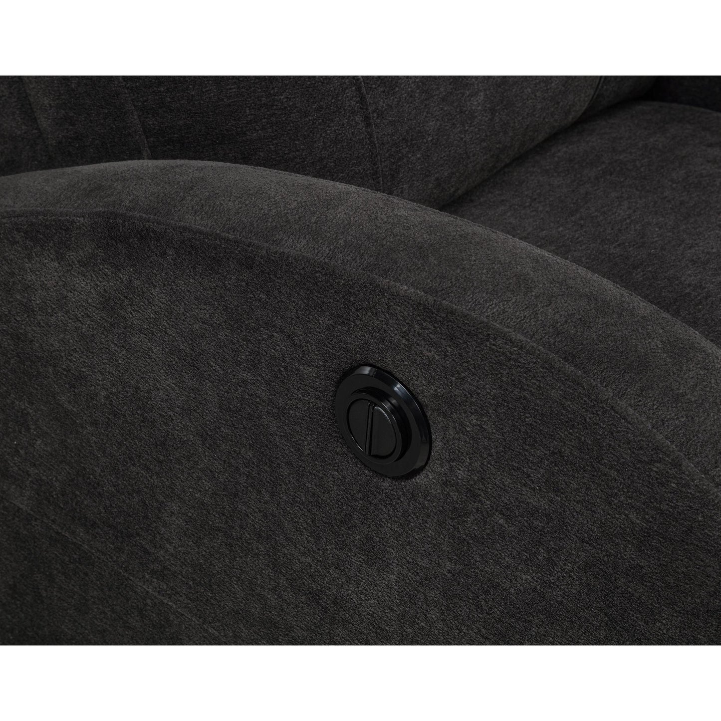  Coaster Furniture Grant 603293P Fabric Upholstered Power Recliner Chair - Charcoal Grey IMAGE 7