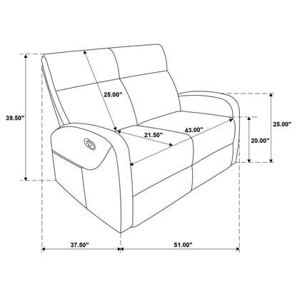  Coaster Furniture Hamilton 603372 Chenille Upholstered Manual Reclining Loveseat - Sand IMAGE 11