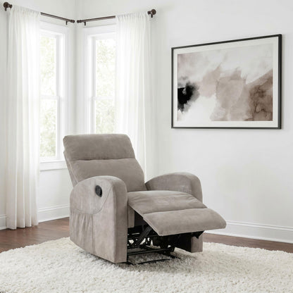  Coaster Furniture Hamilton 603373 Chenille Upholstered Manual Glider Recliner - Sand IMAGE 11