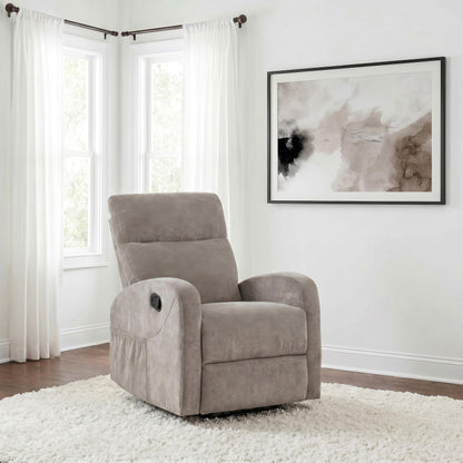  Coaster Furniture Hamilton 603373 Chenille Upholstered Manual Glider Recliner - Sand IMAGE 9