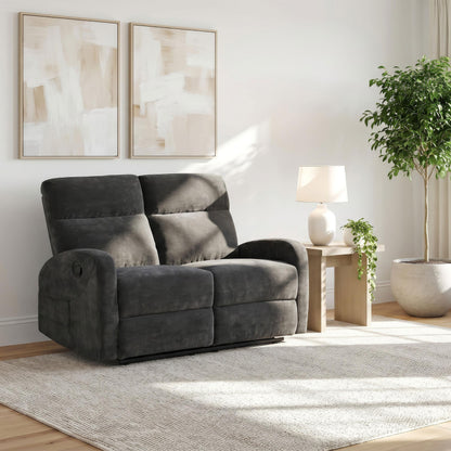  Coaster Furniture Hamilton 603375 Chenille Upholstered Manual Reclining Loveseat - Charcoal Grey IMAGE 3