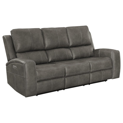  Coaster Furniture Brickston 603431PPP Triple Power Reclining Sofa - Charcoal IMAGE 1