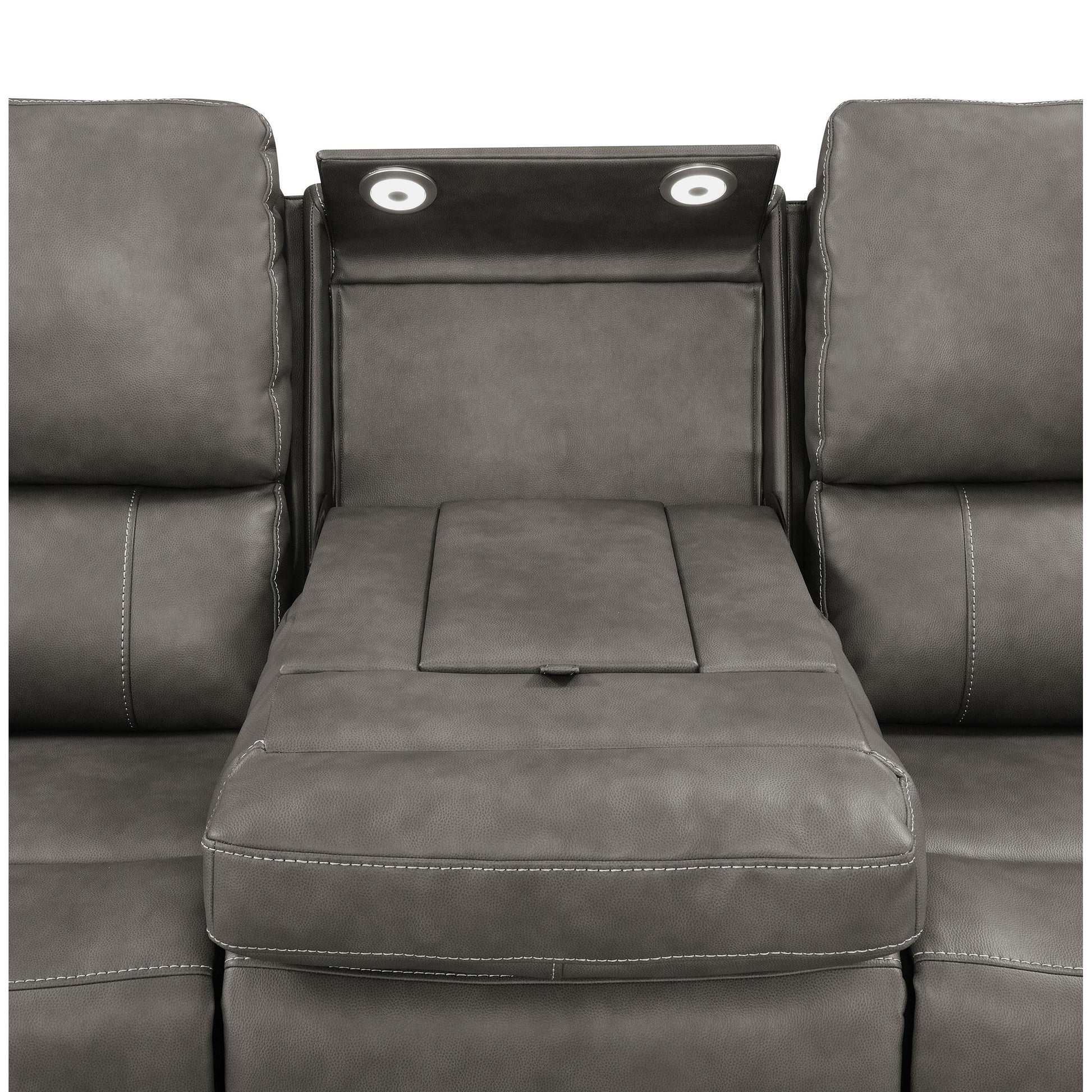  Coaster Furniture Brickston 603431PPP Triple Power Reclining Sofa - Charcoal IMAGE 7