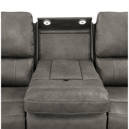  Coaster Furniture Brickston 603431PPP Triple Power Reclining Sofa - Charcoal IMAGE 7