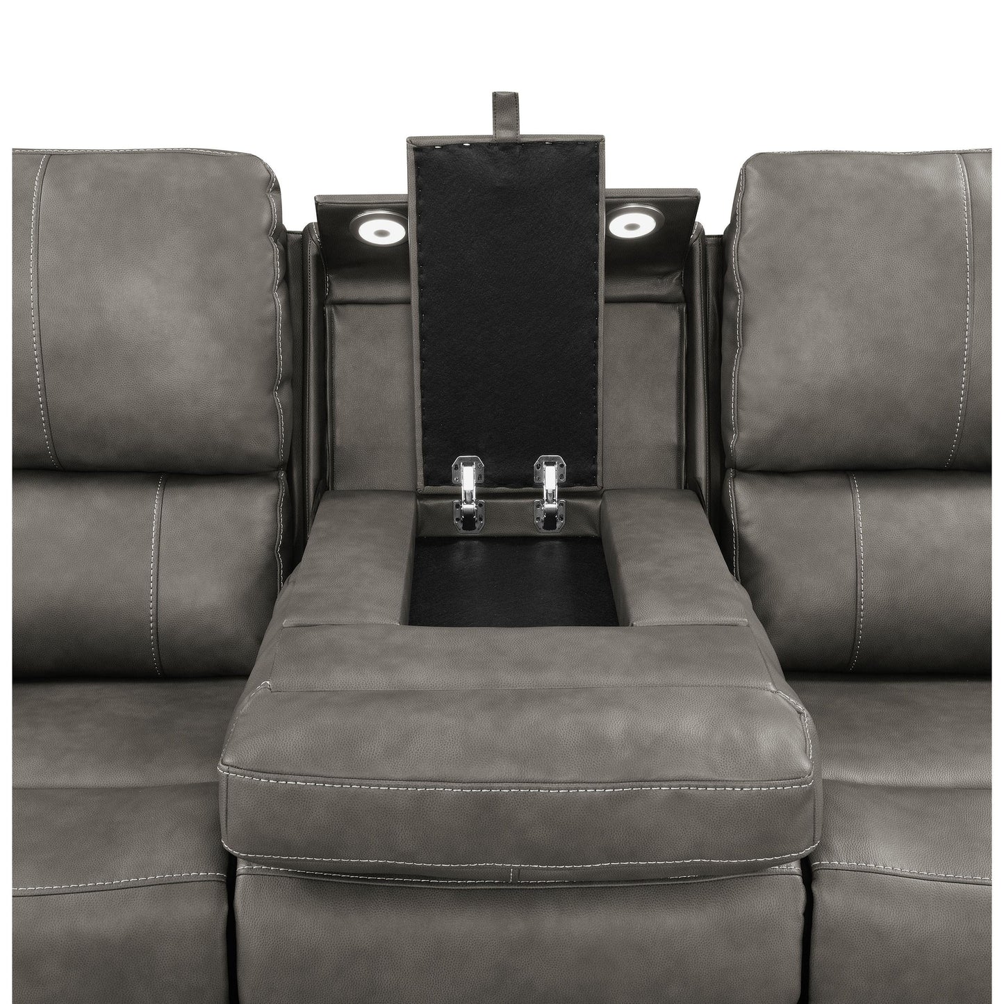  Coaster Furniture Brickston 603431PPP Triple Power Reclining Sofa - Charcoal IMAGE 8