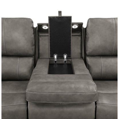  Coaster Furniture Brickston 603431PPP Triple Power Reclining Sofa - Charcoal IMAGE 8
