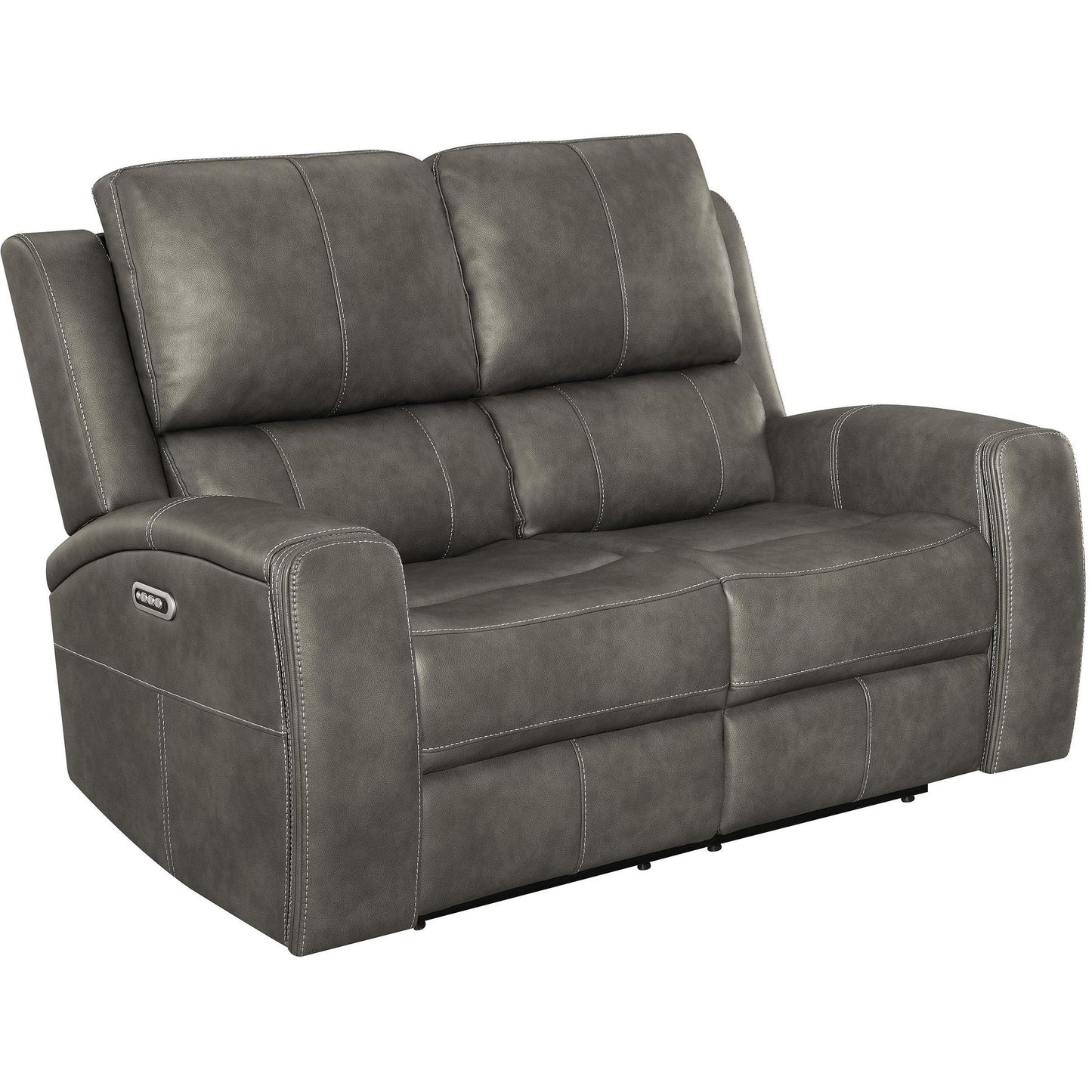  Coaster Furniture Brickston 603432PPP Triple Power Reclining Loveseat - Charcoal IMAGE 1