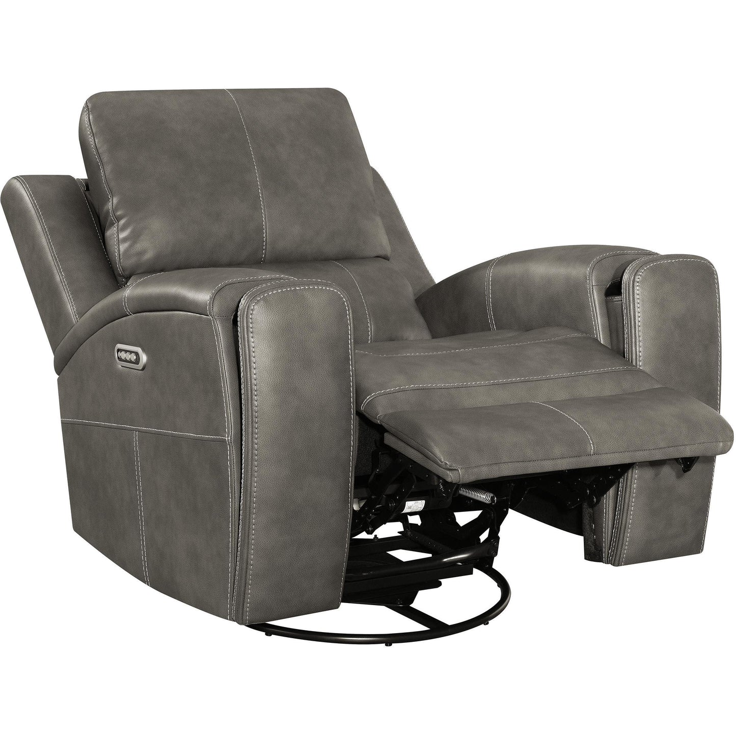  Coaster Furniture Brickston 603433PPP Triple Power Swivel Glider Recliner - Charcoal IMAGE 4