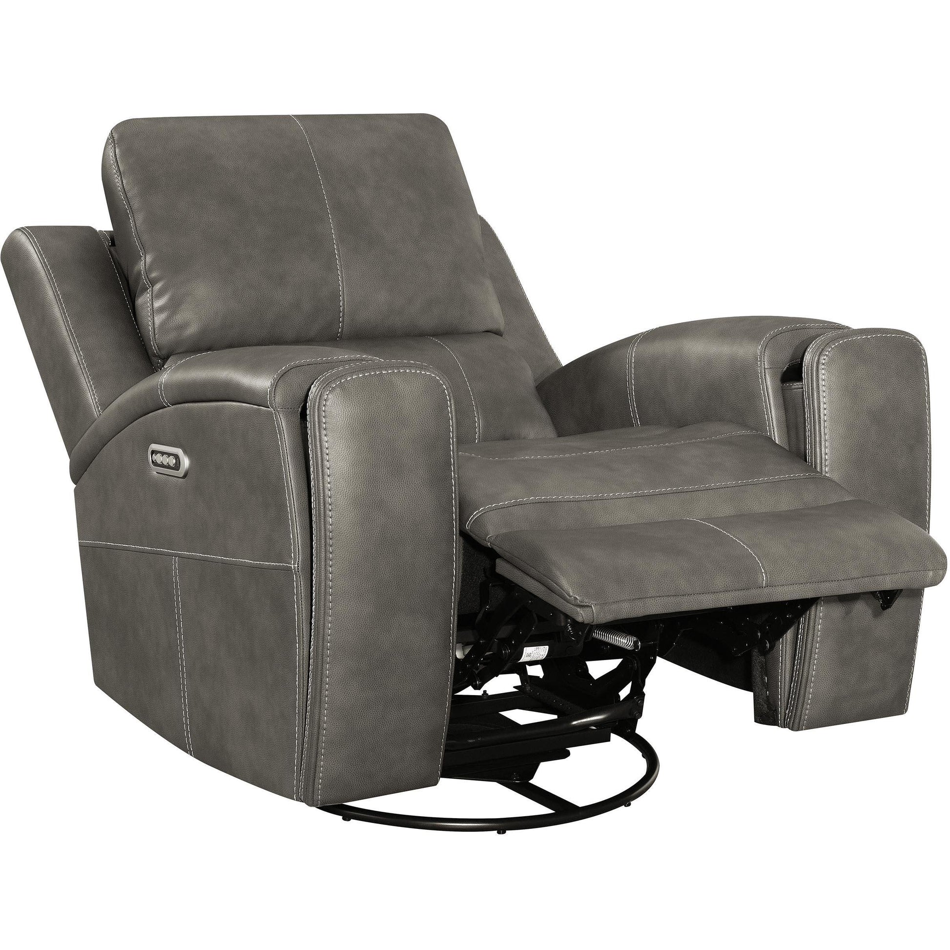  Coaster Furniture Brickston 603433PPP Triple Power Swivel Glider Recliner - Charcoal IMAGE 4