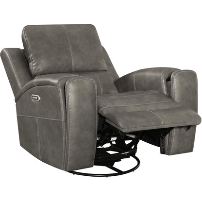  Coaster Furniture Brickston 603433PPP Triple Power Swivel Glider Recliner - Charcoal IMAGE 4