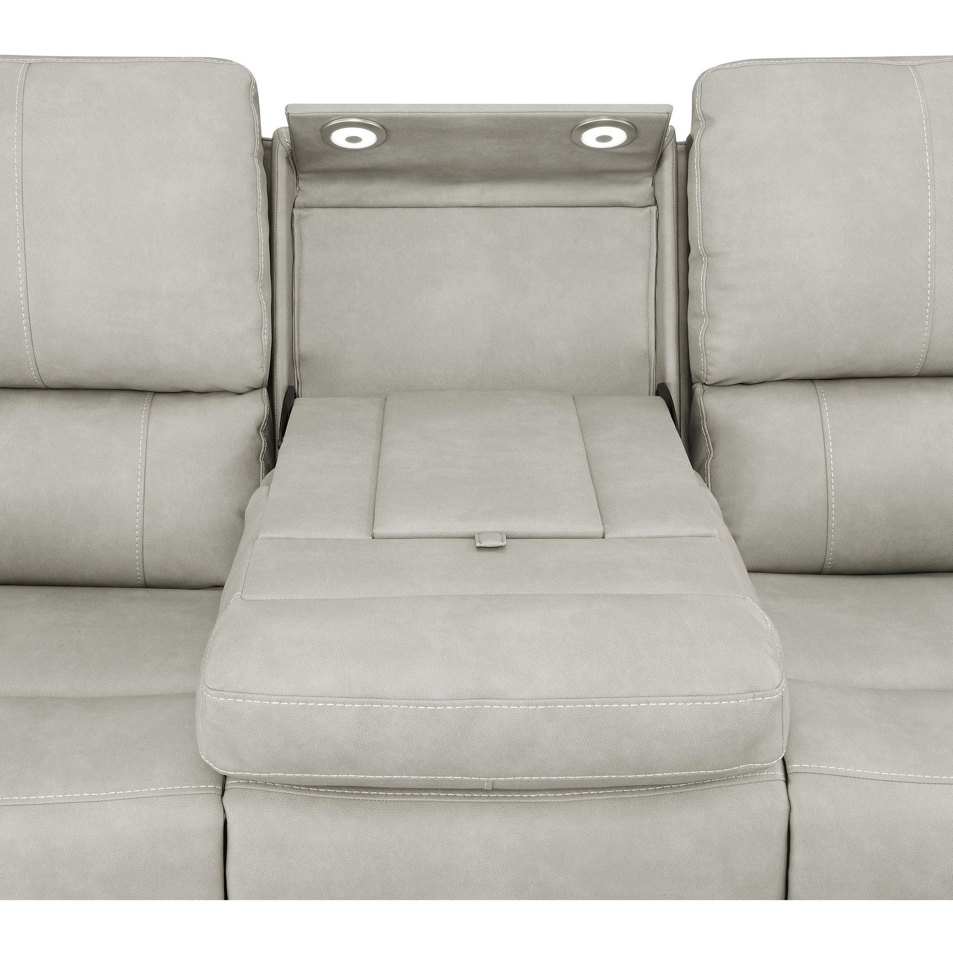  Coaster Furniture Brickston 603434PPP Triple Power Reclining Sofa - Grey IMAGE 8