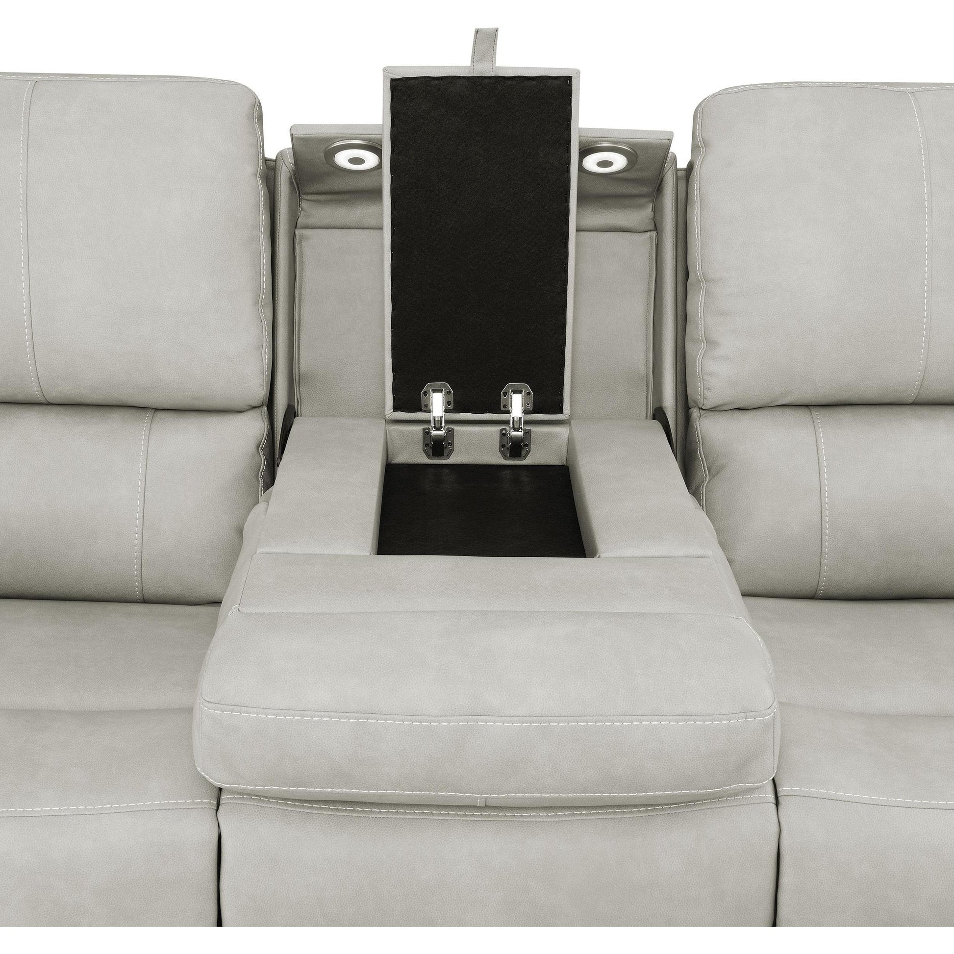  Coaster Furniture Brickston 603434PPP Triple Power Reclining Sofa - Grey IMAGE 9