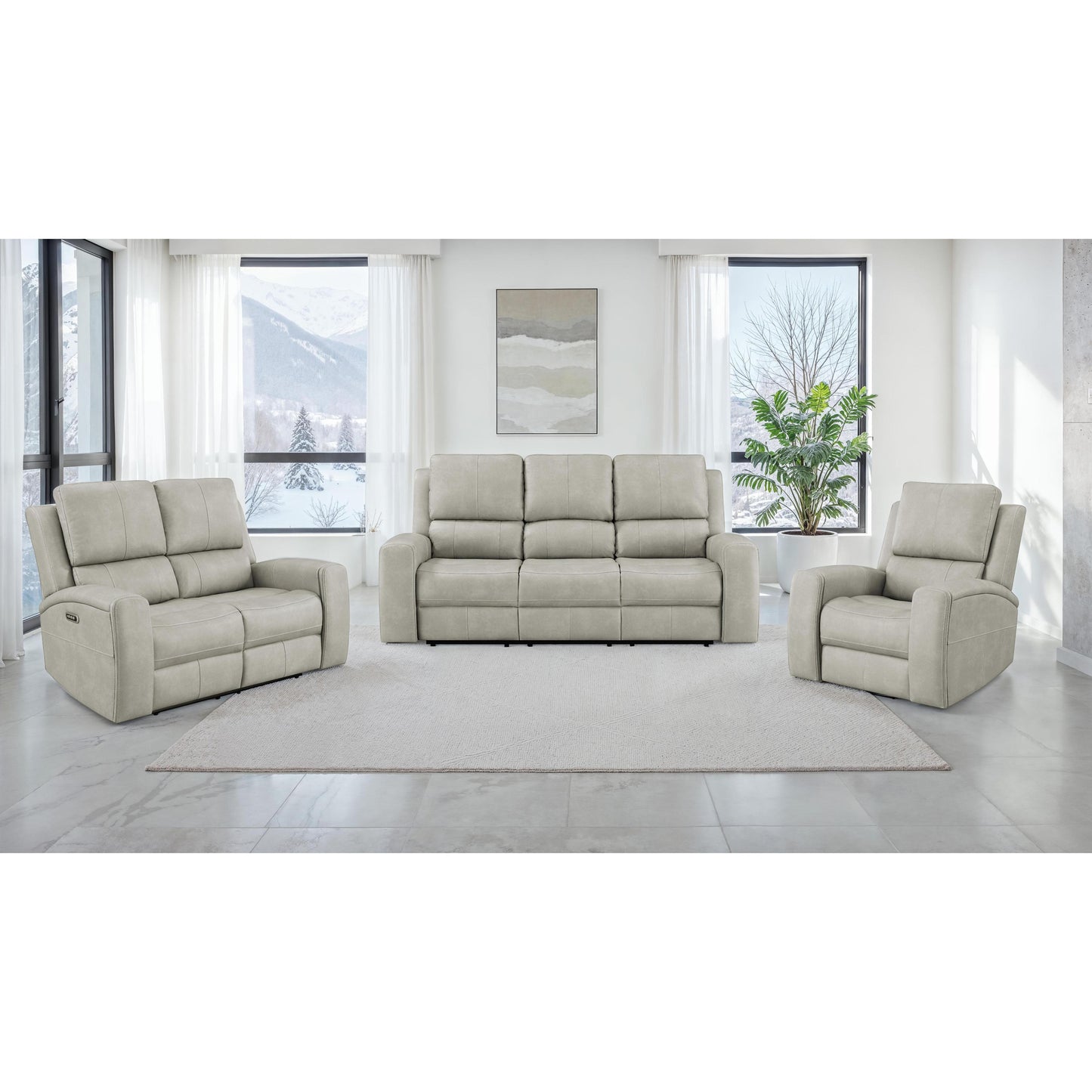  Coaster Furniture Brickston 603436PPP Triple Power Swivel Glider Recliner - Grey IMAGE 15