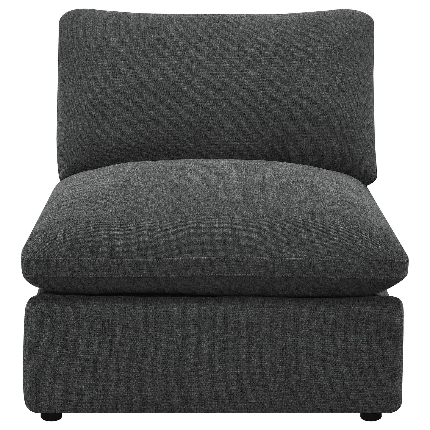  Coaster Furniture Collins 609530AC Modular Armless Chair - Dark Grey IMAGE 3