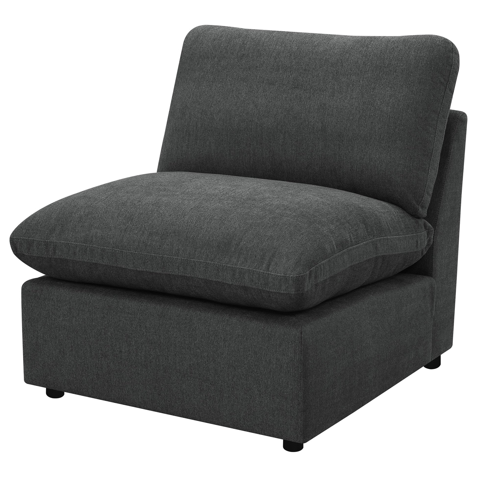  Coaster Furniture Collins 609530AC Modular Armless Chair - Dark Grey IMAGE 6