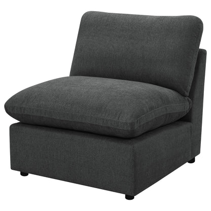  Coaster Furniture Collins 609530AC Modular Armless Chair - Dark Grey IMAGE 6