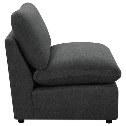  Coaster Furniture Collins 609530AC Modular Armless Chair - Dark Grey IMAGE 7