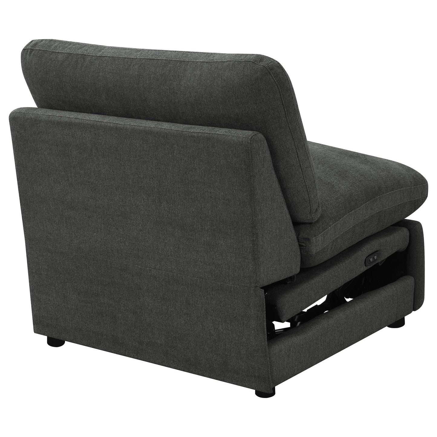  Coaster Furniture Collins 609530ARP Modular Power Armless Recliner - Dark Grey IMAGE 10