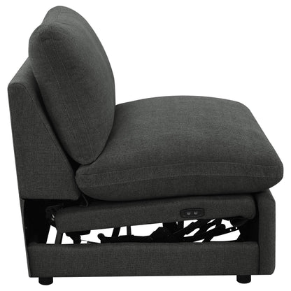  Coaster Furniture Collins 609530ARP Modular Power Armless Recliner - Dark Grey IMAGE 13