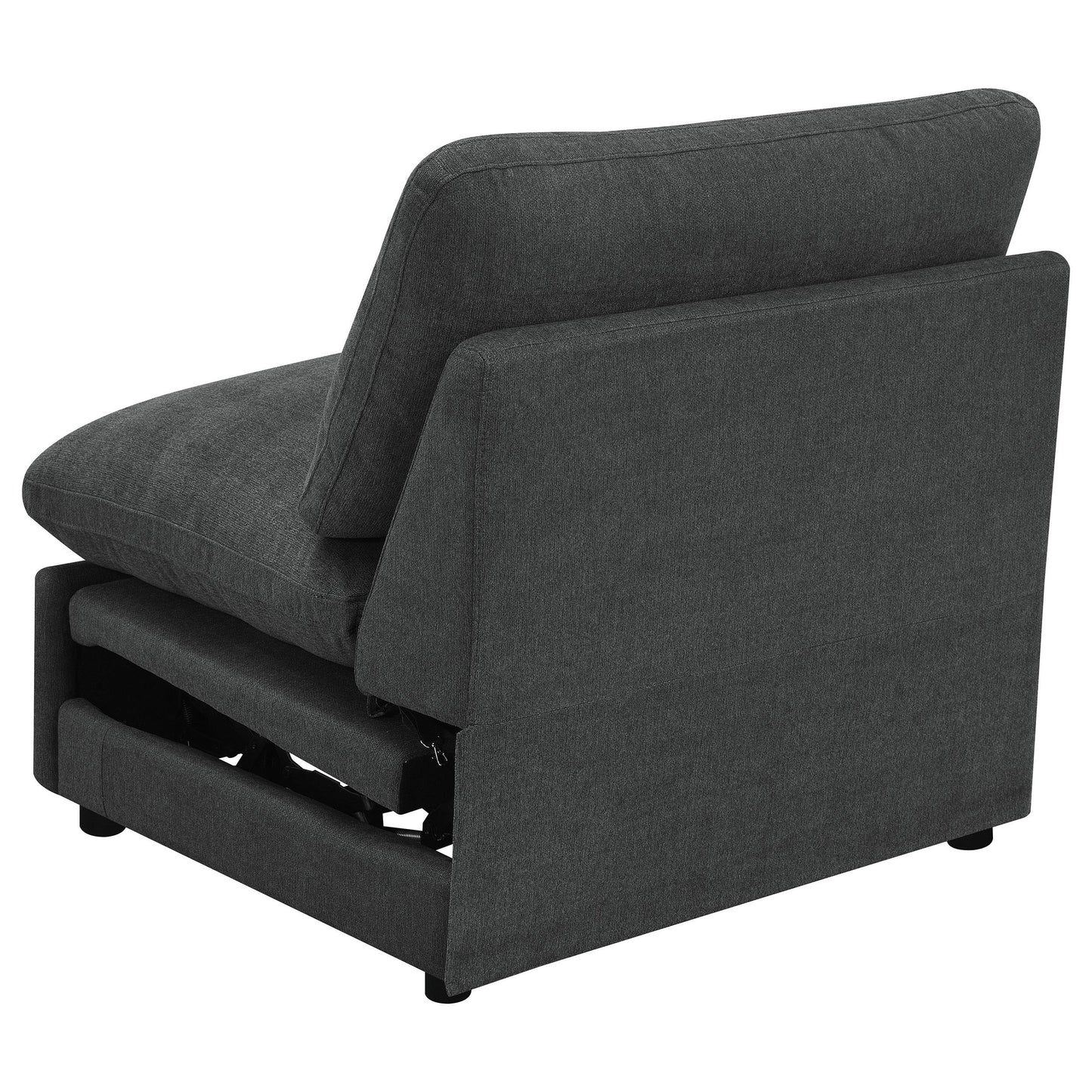  Coaster Furniture Collins 609530ARP Modular Power Armless Recliner - Dark Grey IMAGE 7