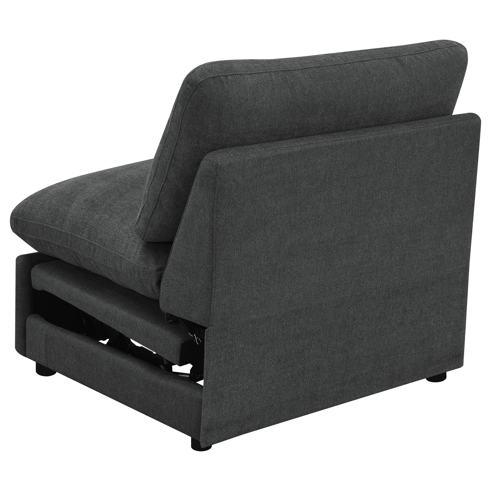  Coaster Furniture Collins 609530ARP Modular Power Armless Recliner - Dark Grey IMAGE 7