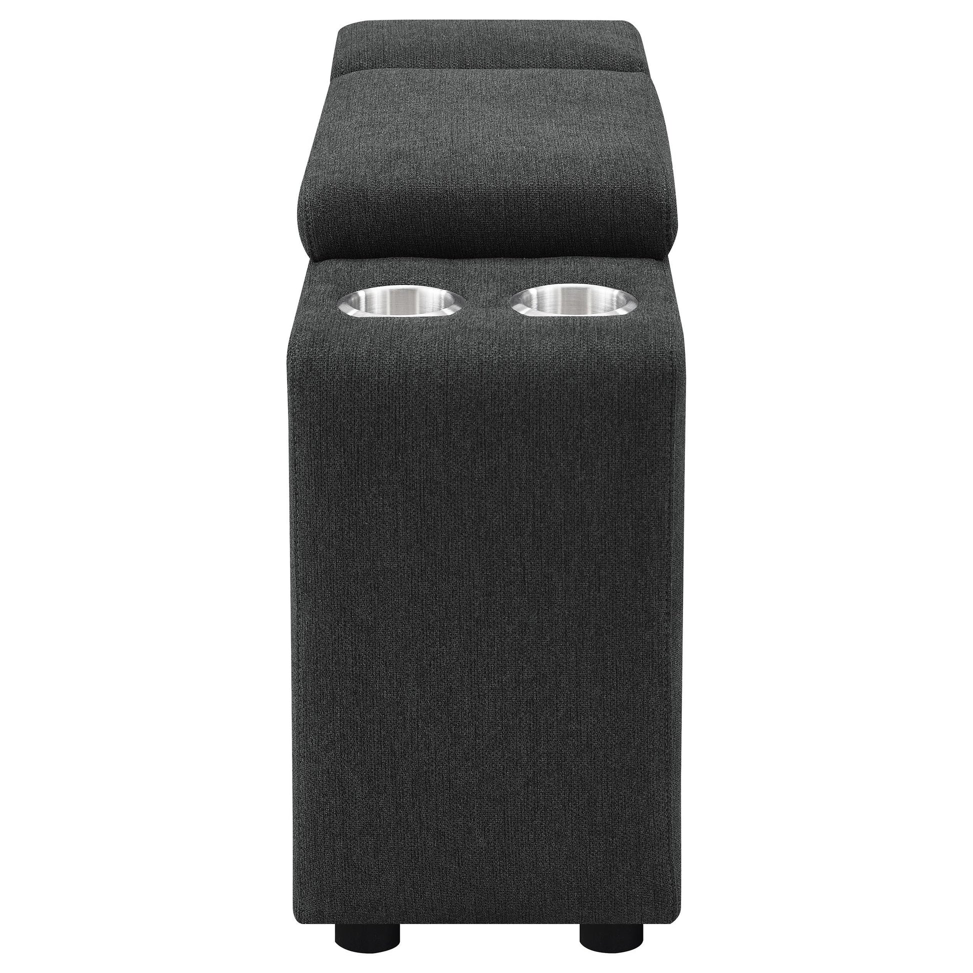  Coaster Furniture Collins 609530CON Upholstered Modular Storage Console - Dark Grey IMAGE 14