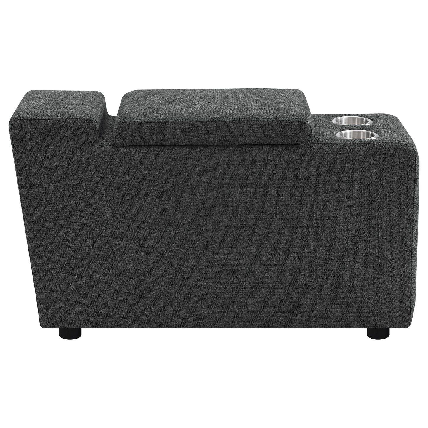  Coaster Furniture Collins 609530CON Upholstered Modular Storage Console - Dark Grey IMAGE 2