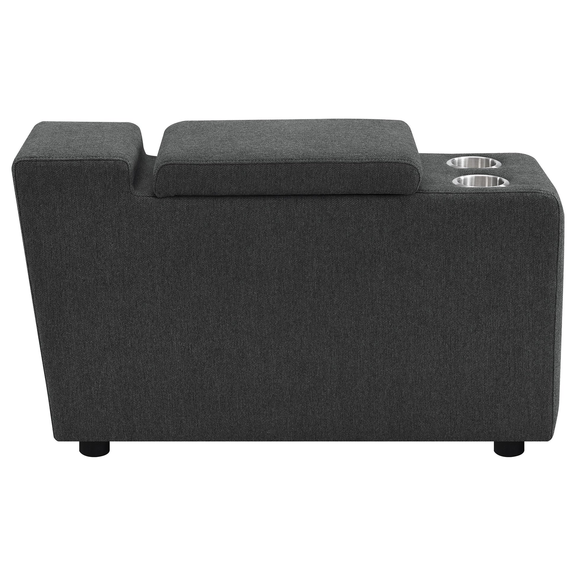  Coaster Furniture Collins 609530CON Upholstered Modular Storage Console - Dark Grey IMAGE 2