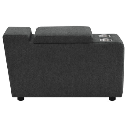  Coaster Furniture Collins 609530CON Upholstered Modular Storage Console - Dark Grey IMAGE 2
