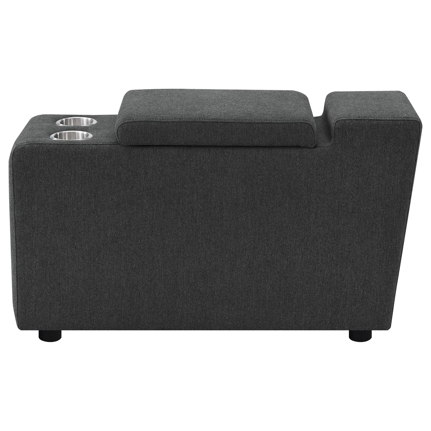  Coaster Furniture Collins 609530CON Upholstered Modular Storage Console - Dark Grey IMAGE 3