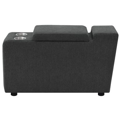  Coaster Furniture Collins 609530CON Upholstered Modular Storage Console - Dark Grey IMAGE 3