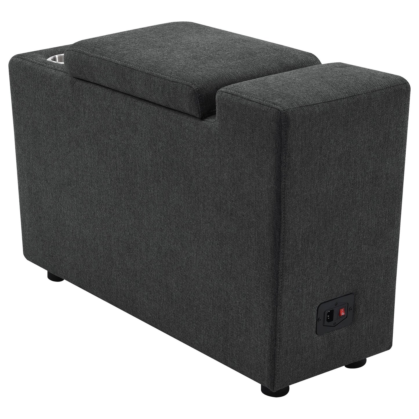  Coaster Furniture Collins 609530CON Upholstered Modular Storage Console - Dark Grey IMAGE 4
