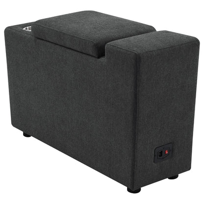  Coaster Furniture Collins 609530CON Upholstered Modular Storage Console - Dark Grey IMAGE 4