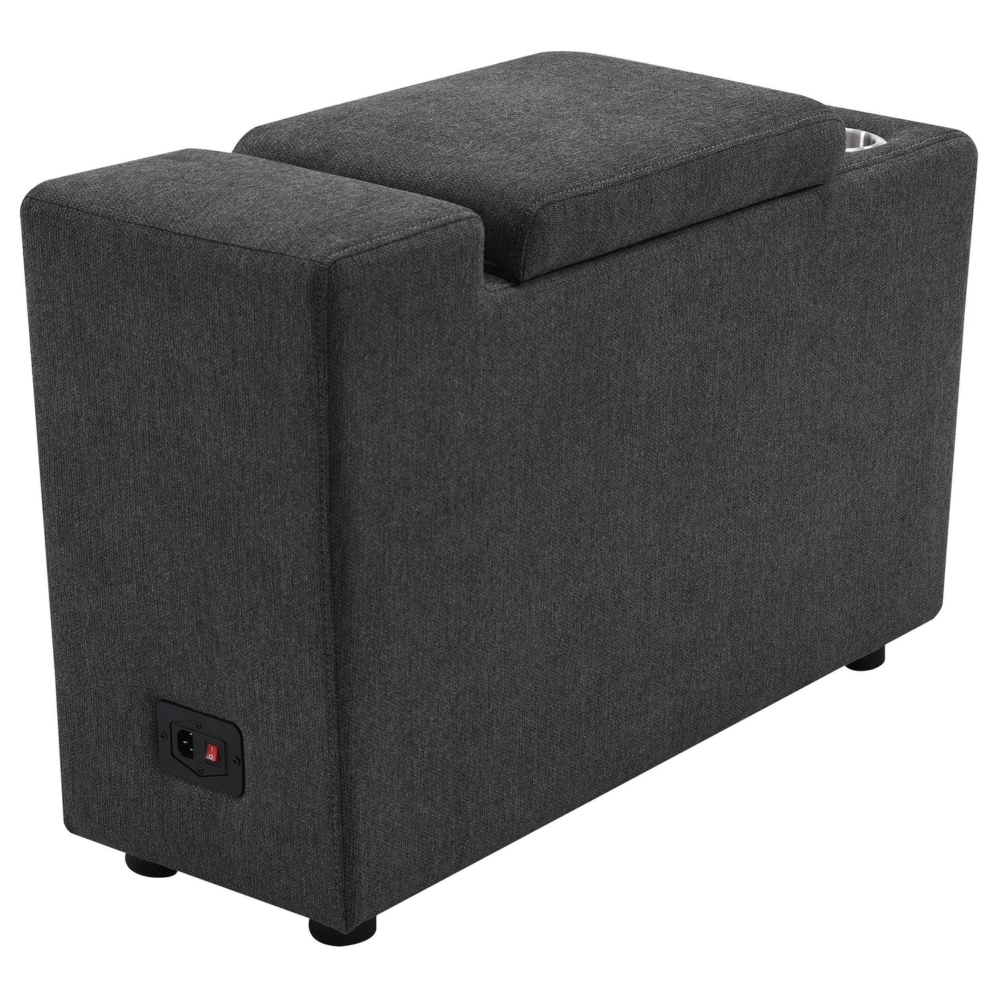  Coaster Furniture Collins 609530CON Upholstered Modular Storage Console - Dark Grey IMAGE 6