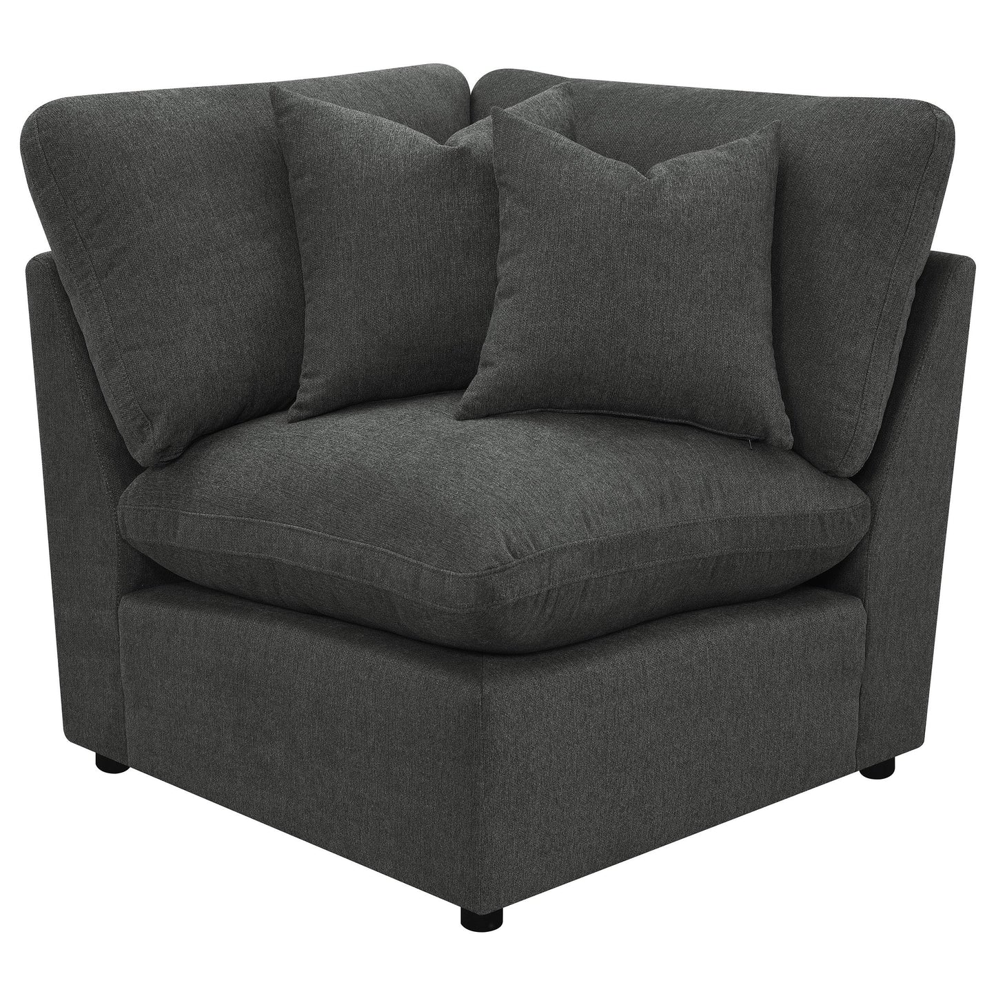  Coaster Furniture Collins 609530CRN Modular Corner Chair - Dark Grey IMAGE 1