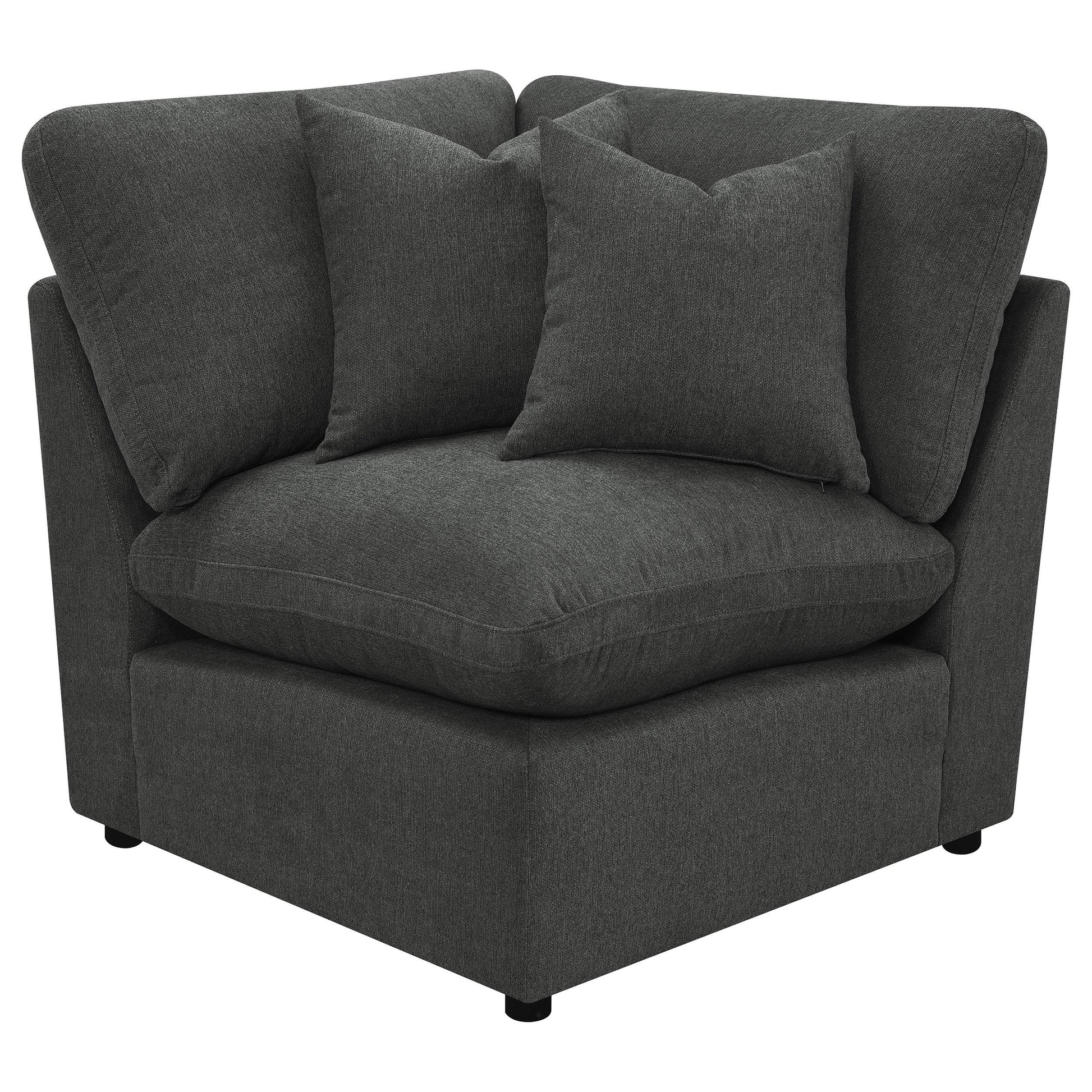  Coaster Furniture Collins 609530CRN Modular Corner Chair - Dark Grey IMAGE 1