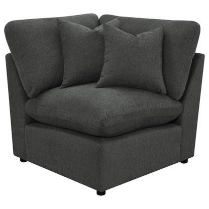  Coaster Furniture Collins 609530CRN Modular Corner Chair - Dark Grey IMAGE 1