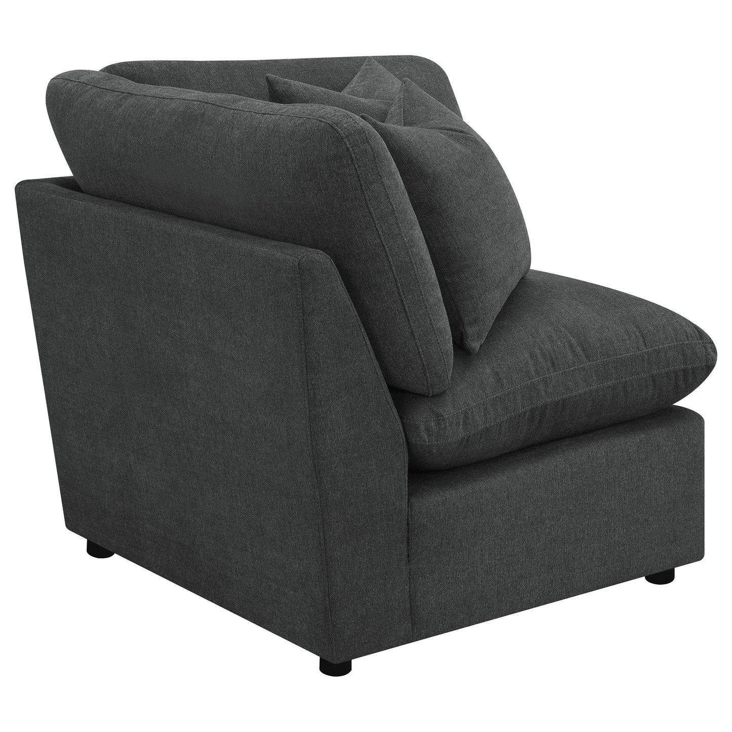  Coaster Furniture Collins 609530CRN Modular Corner Chair - Dark Grey IMAGE 3