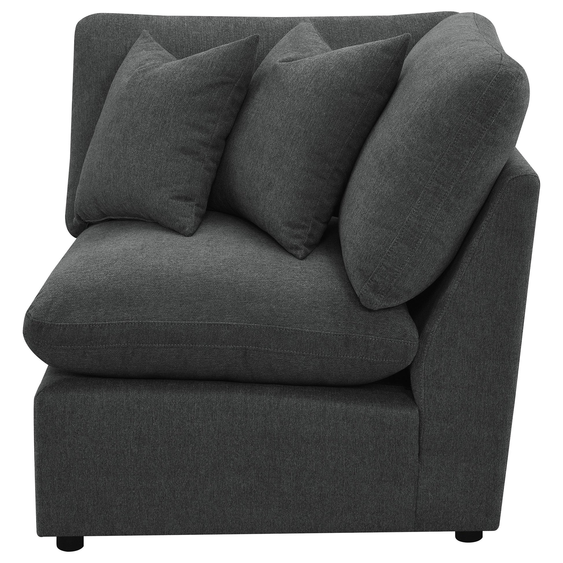  Coaster Furniture Collins 609530CRN Modular Corner Chair - Dark Grey IMAGE 4