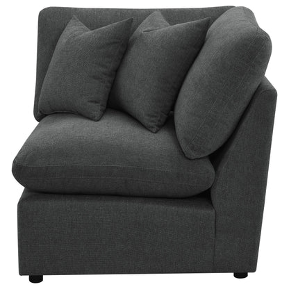  Coaster Furniture Collins 609530CRN Modular Corner Chair - Dark Grey IMAGE 4