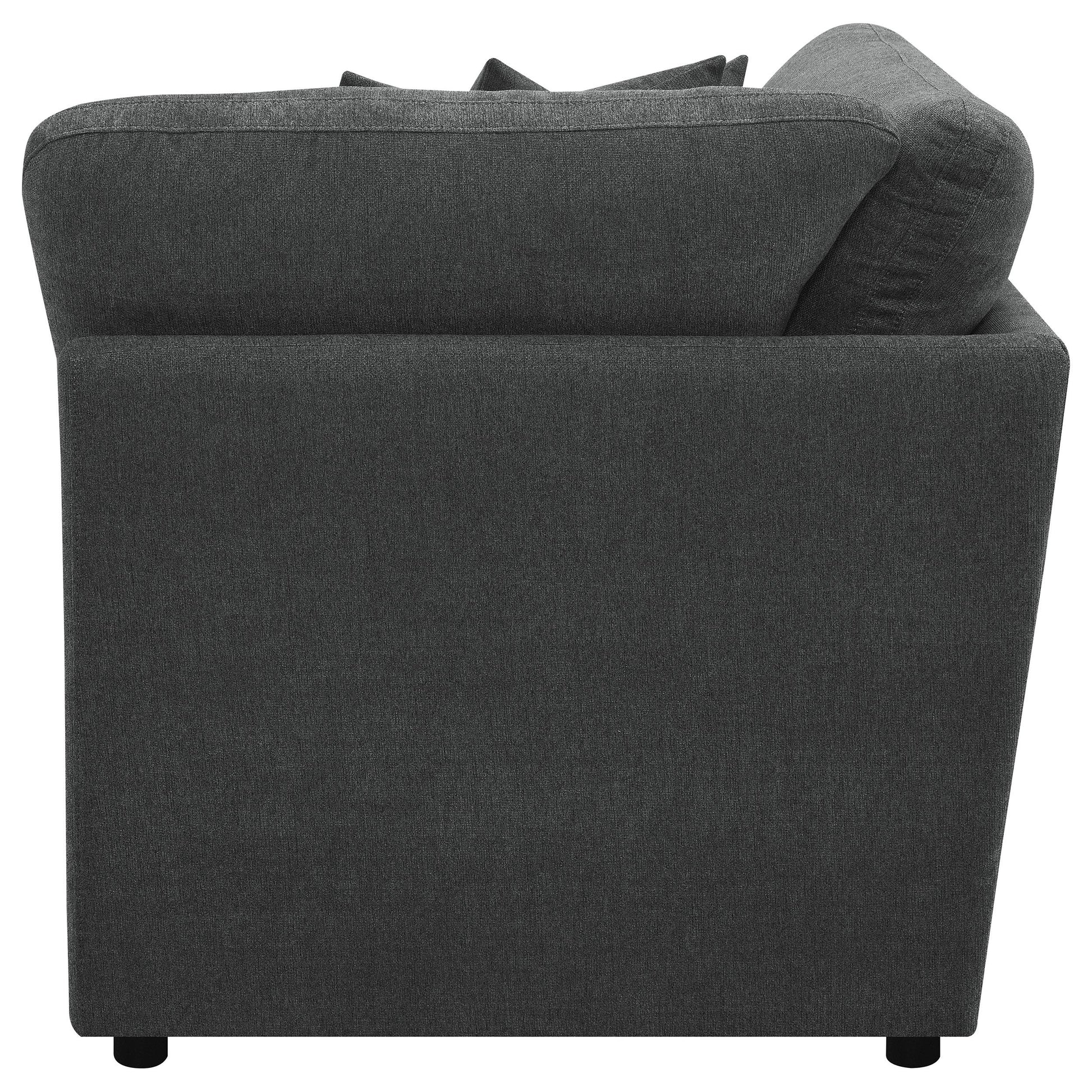  Coaster Furniture Collins 609530CRN Modular Corner Chair - Dark Grey IMAGE 5