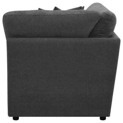  Coaster Furniture Collins 609530CRN Modular Corner Chair - Dark Grey IMAGE 5