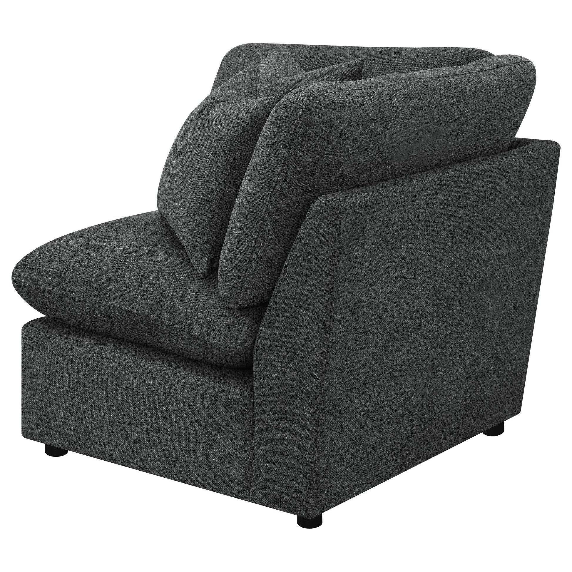  Coaster Furniture Collins 609530CRN Modular Corner Chair - Dark Grey IMAGE 6
