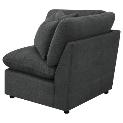 Coaster Furniture Collins 609530CRN Modular Corner Chair - Dark Grey IMAGE 6